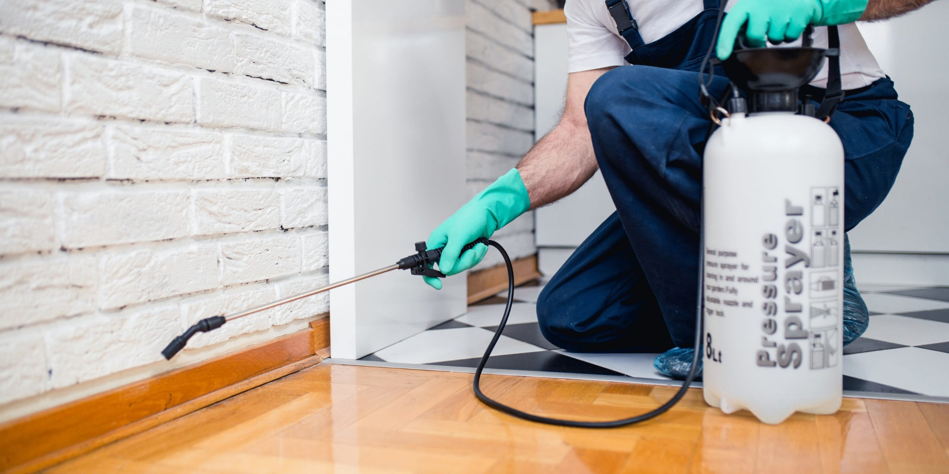 Interior perimeter treatment along baseboards